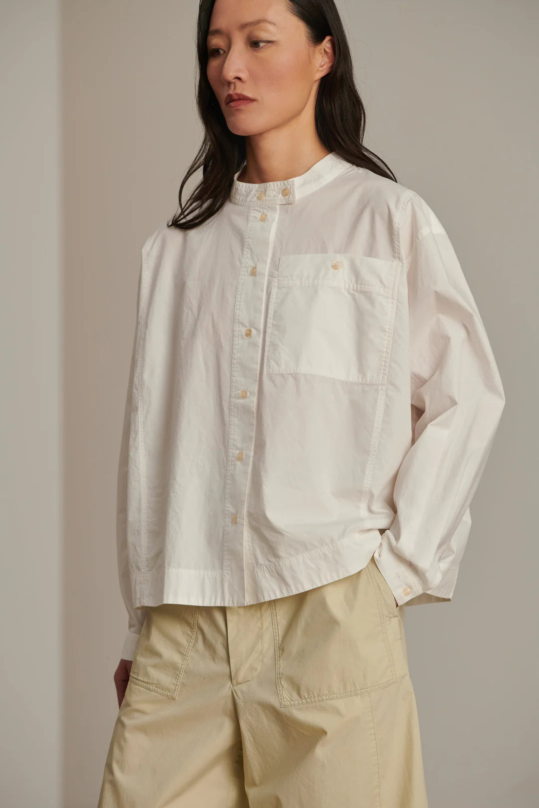 Soeur Chypre Blouse Off-White Cotton Poplin