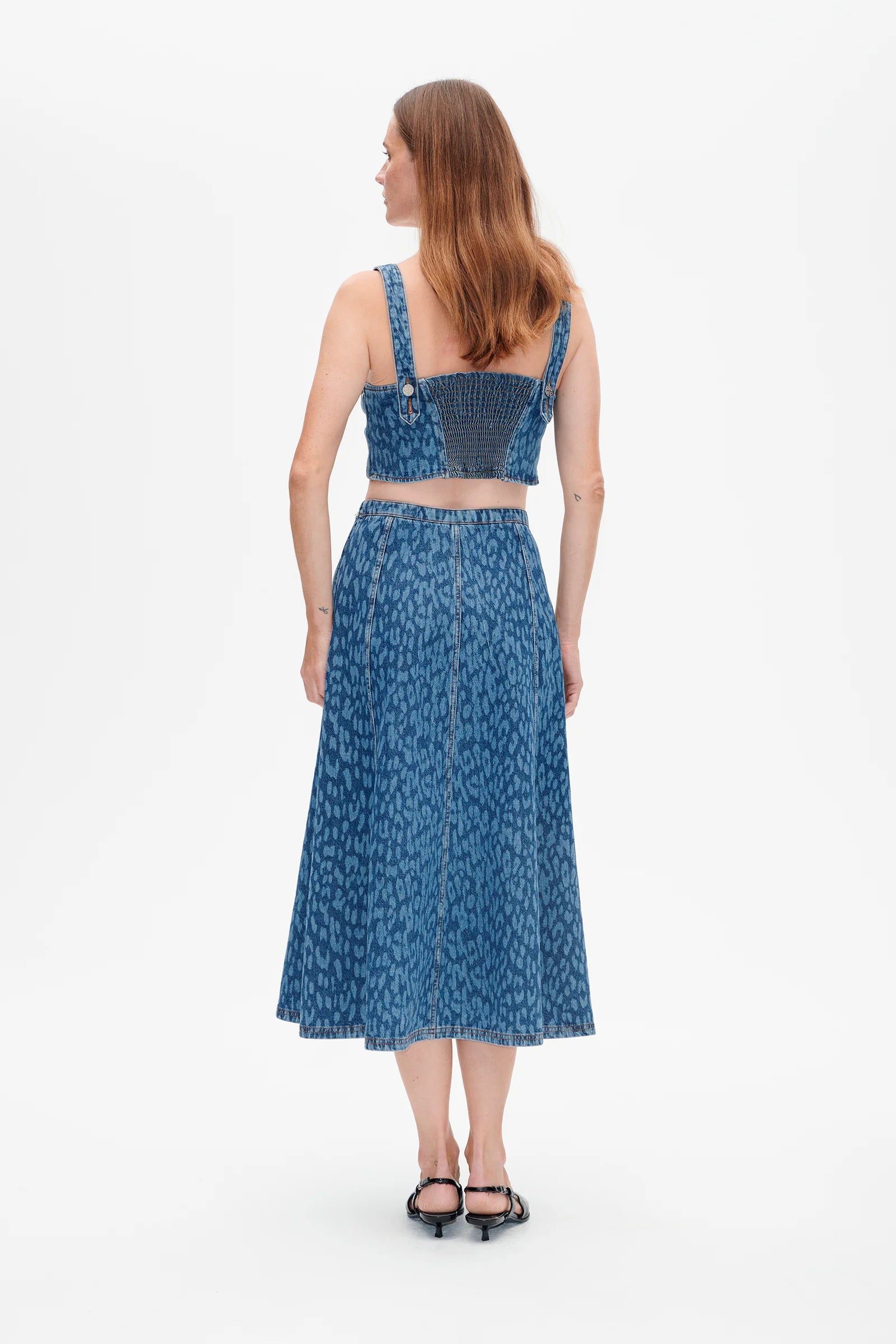 Baum und Pferdgarten Saar Skirt Leopard Vintage Blue