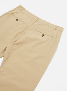 Universal Works Military Chino In Summer Oak Seersucker II