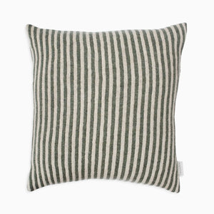 Chickpea Green Bold Stripe Cushion