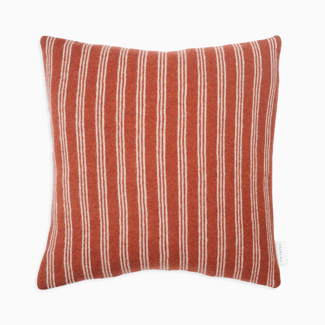 Chickpea Rust Ticking Stripe Cushion