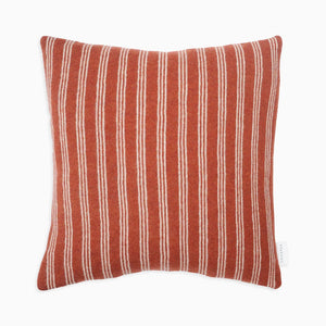 Chickpea Rust Ticking Stripe Cushion