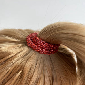 Kknekki Pomerant Glitter Orange Hair Tie