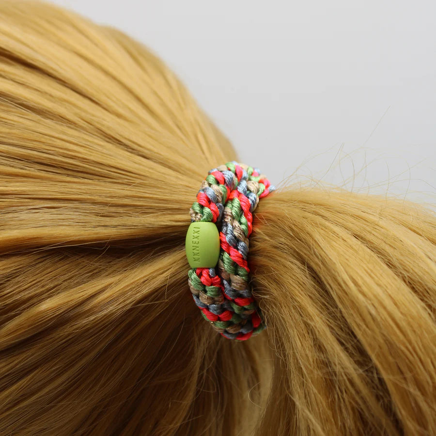 Kknekki Mix grass green pink neon Hair Tie