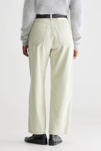 Bellerose green striped low rise jean