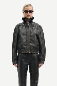 Samsoe Samsoe Sameadow bomber washed black olive