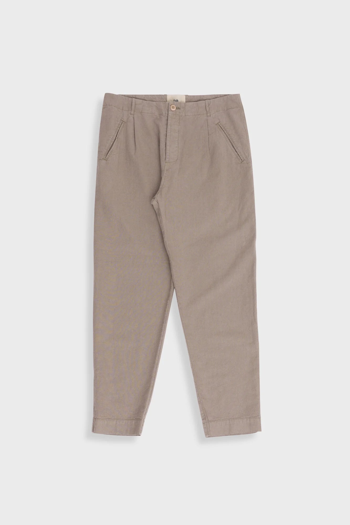 Folk Drawcord Assembly Pant Sage Cotton Linen