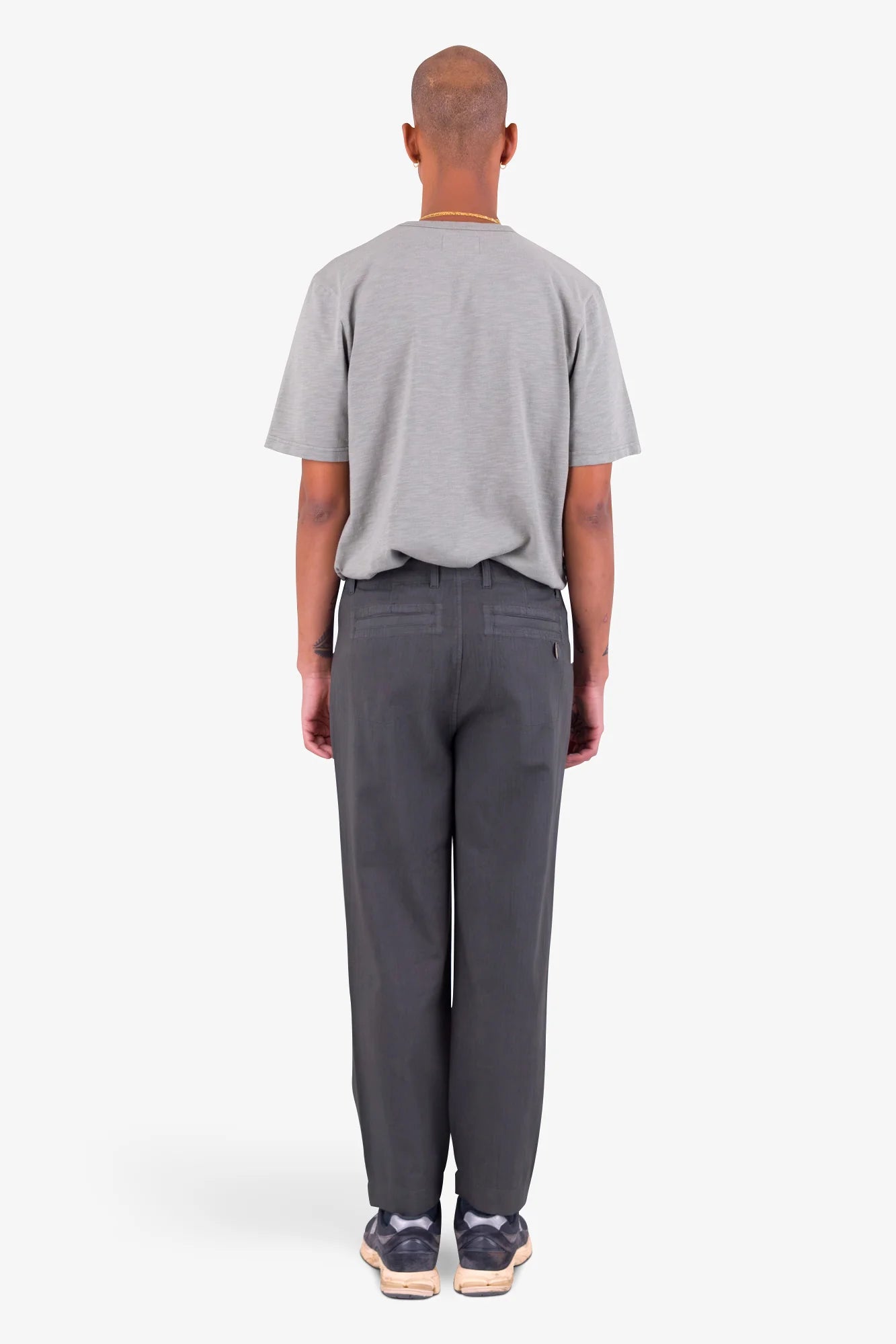 Folk Assembly Pant - Soft Black Herringbone