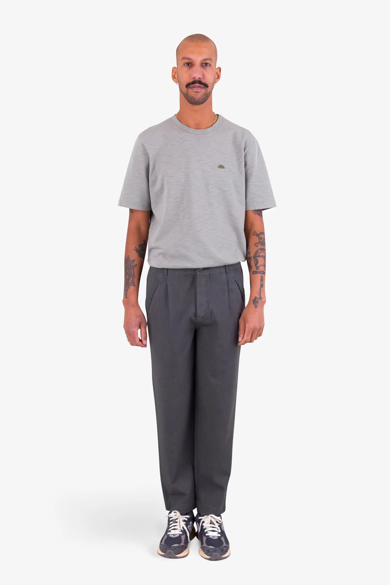 Folk Assembly Pant - Soft Black Herringbone