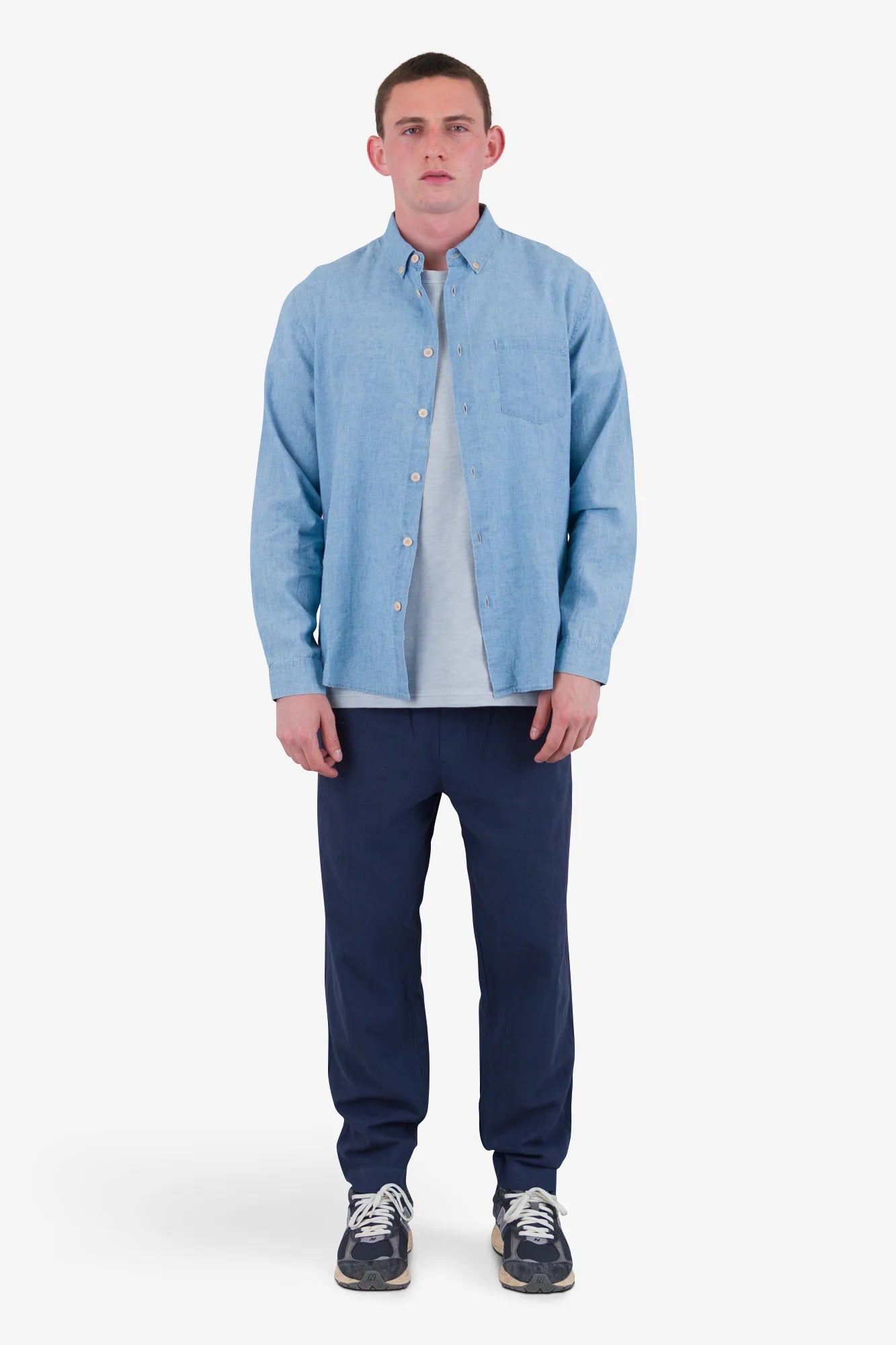 Folk Relaxed Fit Shirt Indigo Microcheck