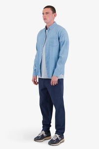 Folk Relaxed Fit Shirt Indigo Microcheck