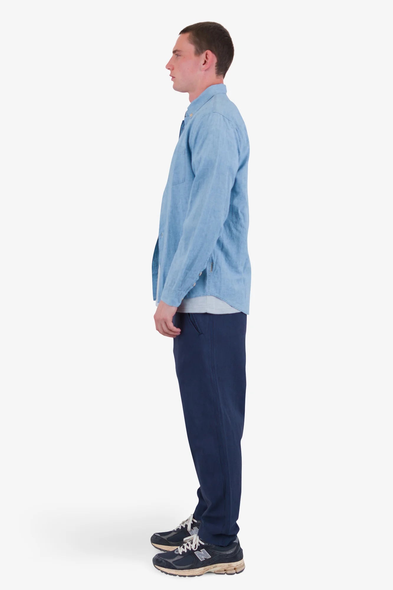 Folk Relaxed Fit Shirt Indigo Microcheck