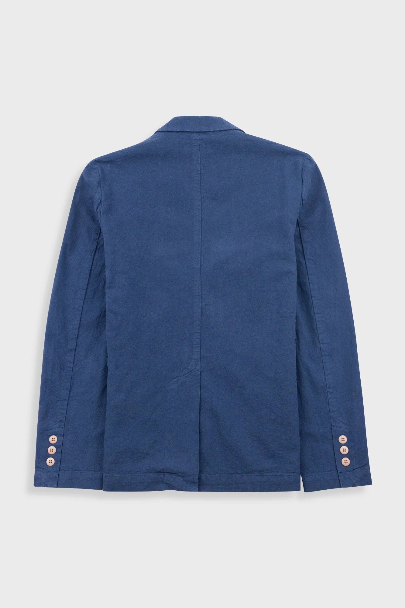 Folk Cotton Linen Blazer Soft Navy