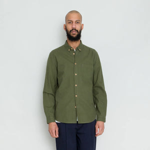 Folk Relaxed Fit Shirt Dark Sage Flannel