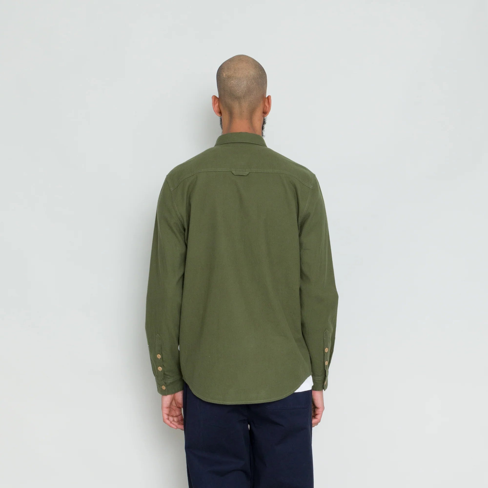 Folk Relaxed Fit Shirt Dark Sage Flannel