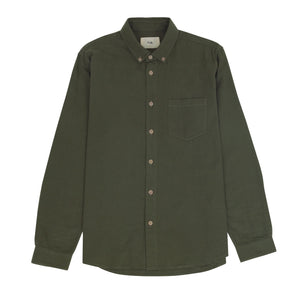 Folk Relaxed Fit Shirt Dark Sage Flannel