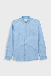 Folk Relaxed Fit Shirt Indigo Microcheck