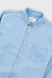 Folk Relaxed Fit Shirt Indigo Microcheck