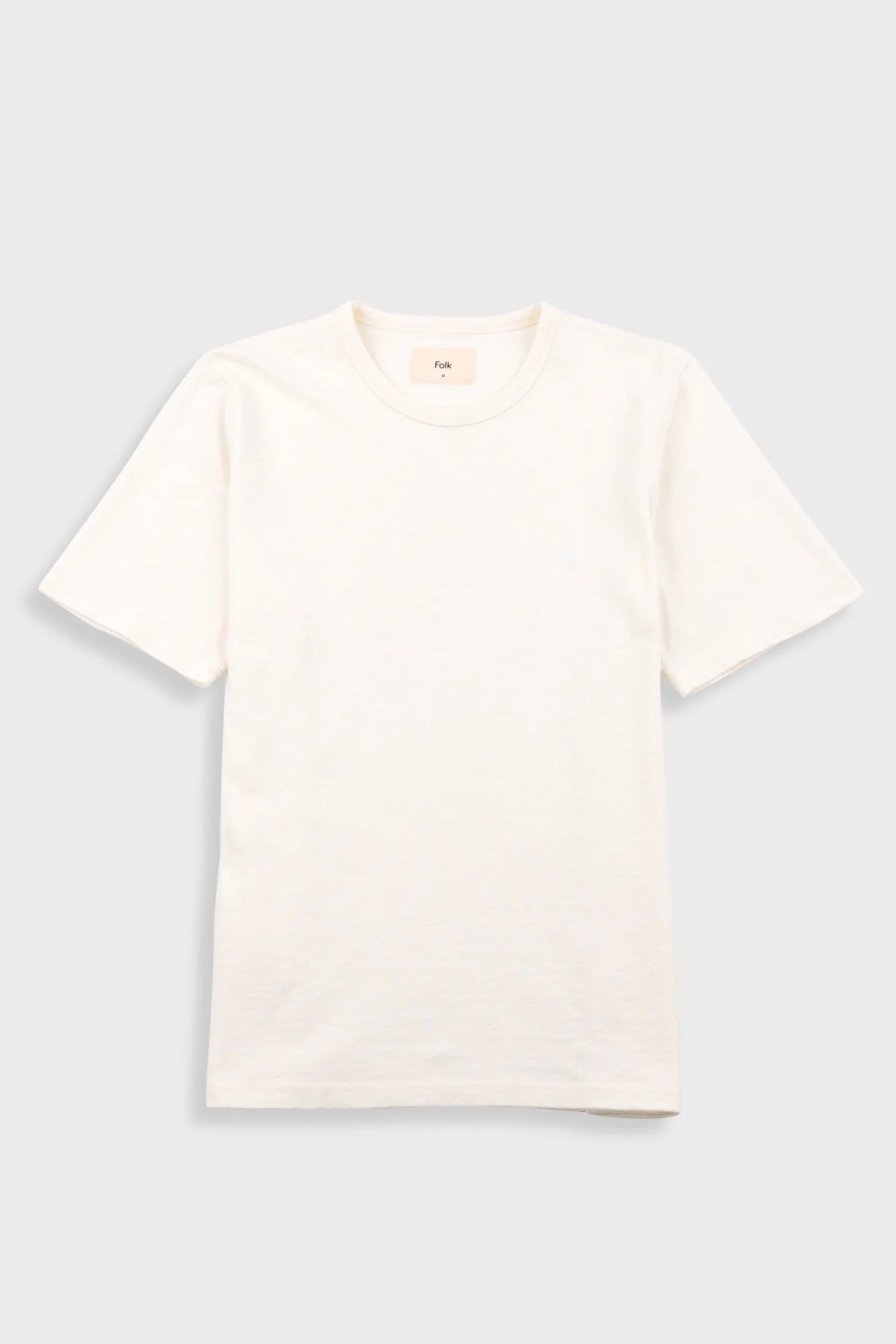 Folk Slub T Shirt Ecru/ Off White