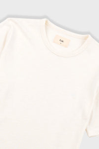 Folk Slub T Shirt Ecru/ Off White