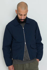 Folk Waded Bomber- Navy Ripstop Nylon