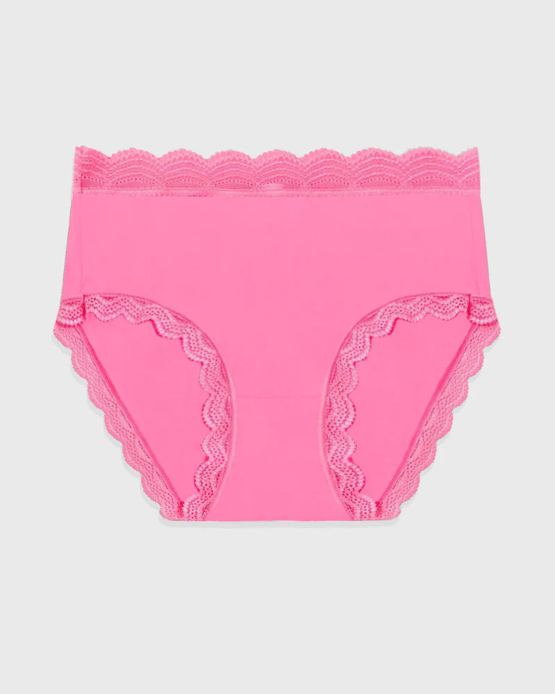 Stripe & Stare High Rise Knicker Single Hot Pink