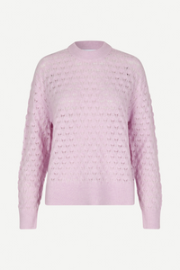 Samsoe Samsoe Saanour Pointelle Sweater Lilac Snow