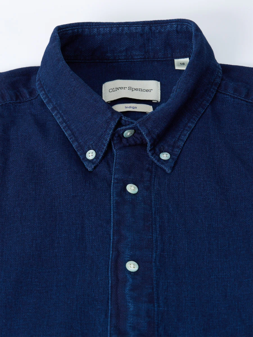 Oliver Spencer Brook Shirt Kildale Indigo Rinse