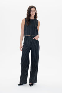 Baum Und Pferdgarten Madine Denin Top Black Pinstripe