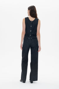 Baum Und Pferdgarten Madine Denin Top Black Pinstripe