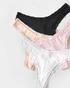 Stripe & Stare Thong Basic Sand Essentials