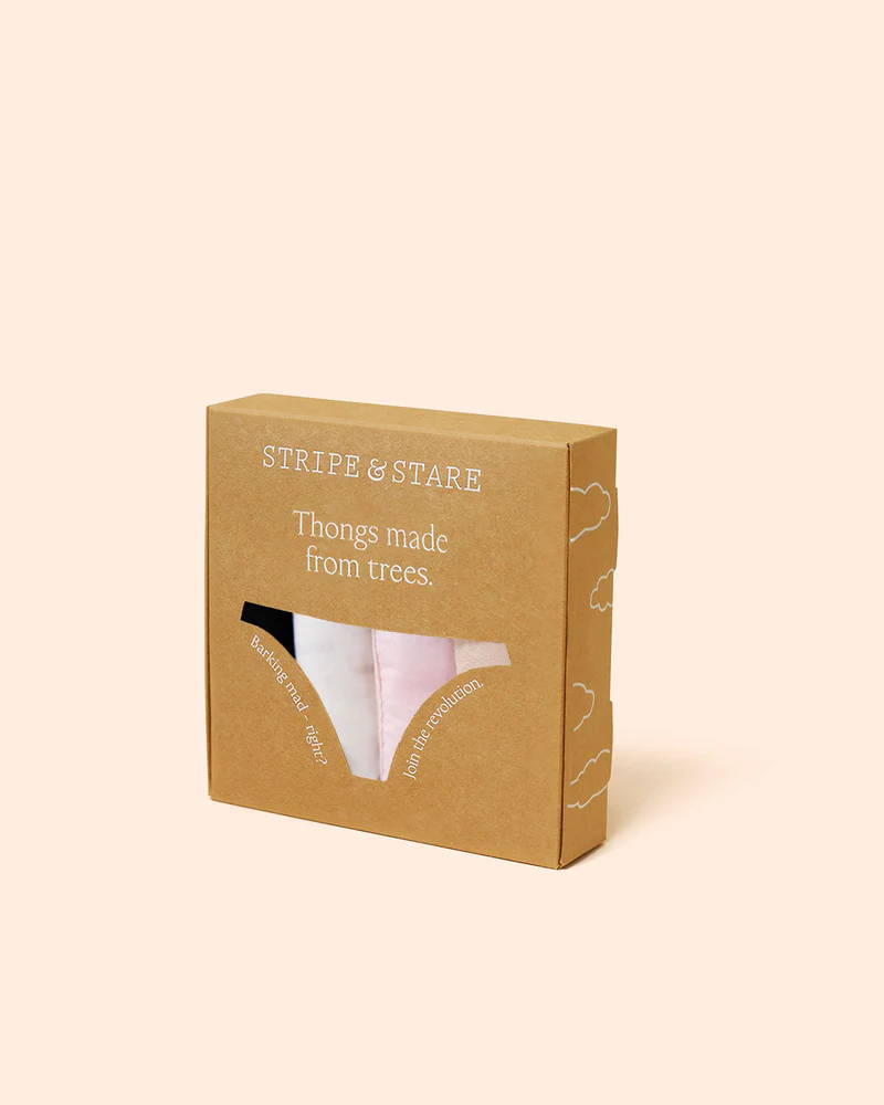 Stripe & Stare Thong Basic Sand Essentials