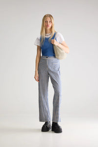 Bellerose Vivia Wide Trousers Check Blue