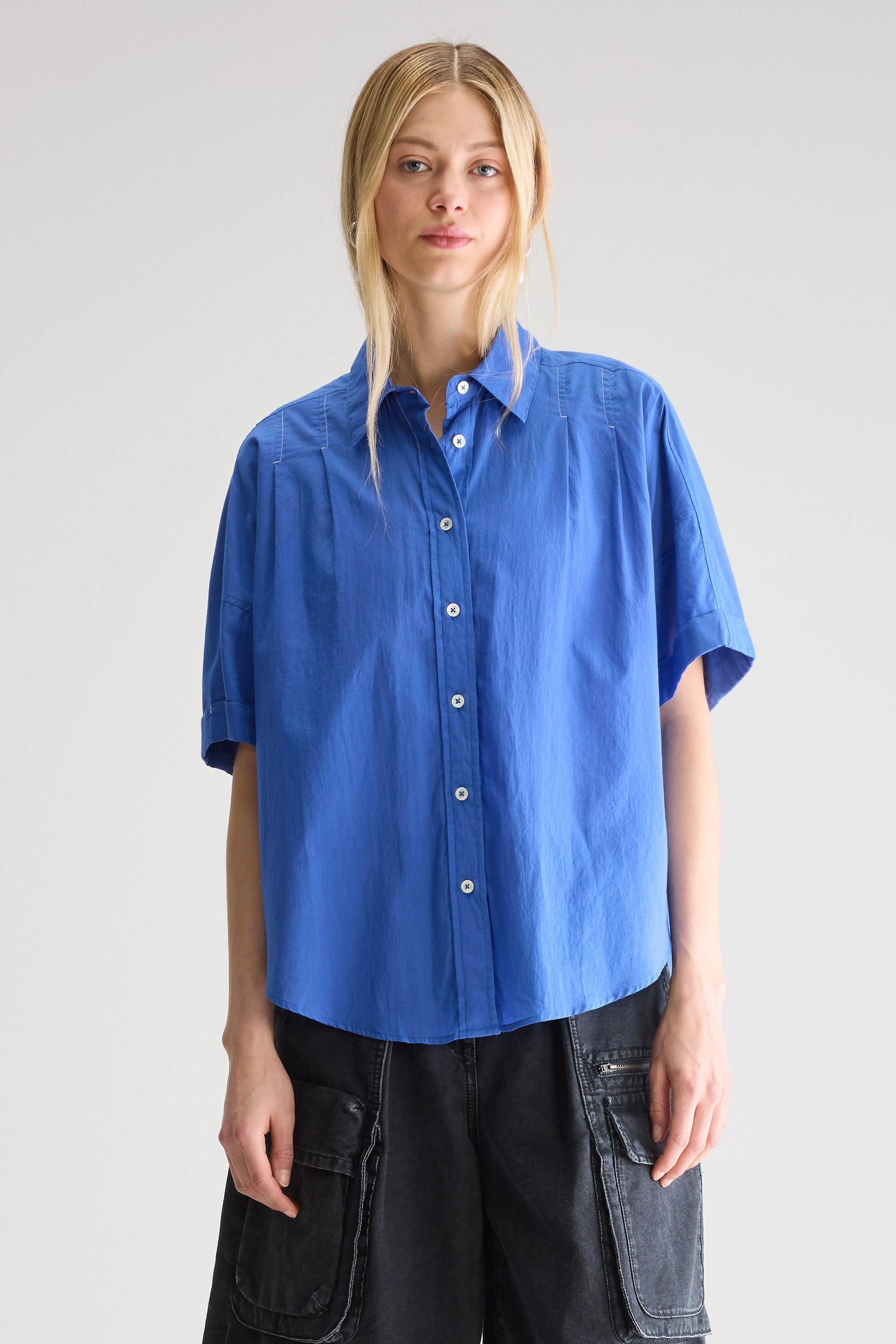 Bellerose Kerala Short Sleeve Shirt Iris Bloom