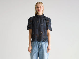 Bellerose Darlene Short Sleeve Blouse Black Beauty