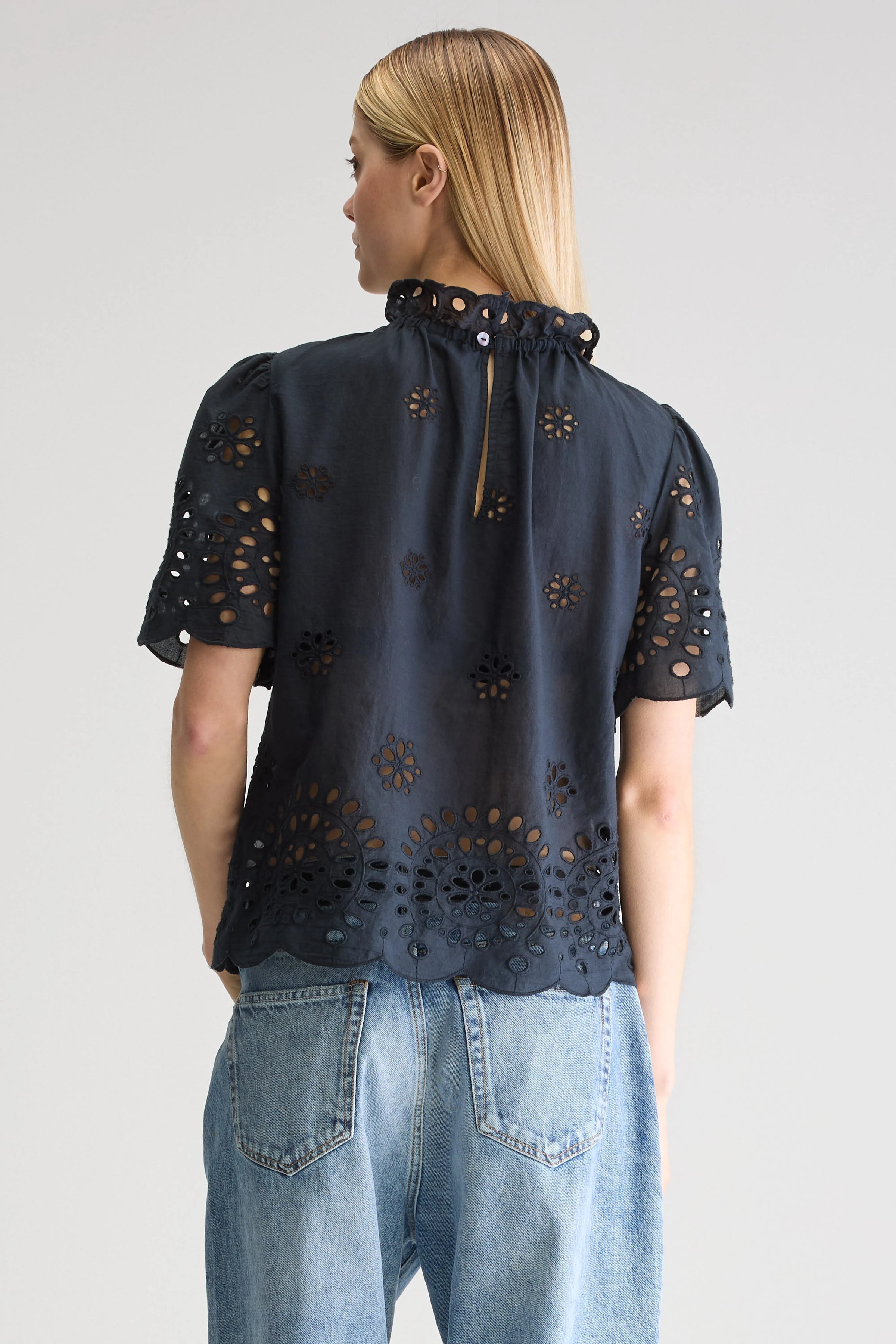 Bellerose Darlene Short Sleeve Blouse Black Beauty