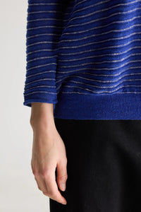 Bellerose Neep Boat Neck Sweater Blue Stripe