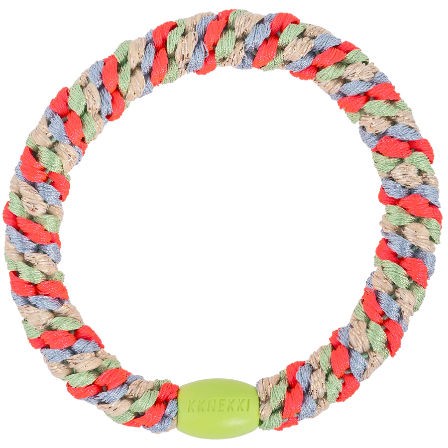 Kknekki Mix grass green pink neon Hair Tie