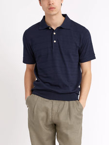 Oliver Spencer Glendale Polo Shirt Dornie Navy