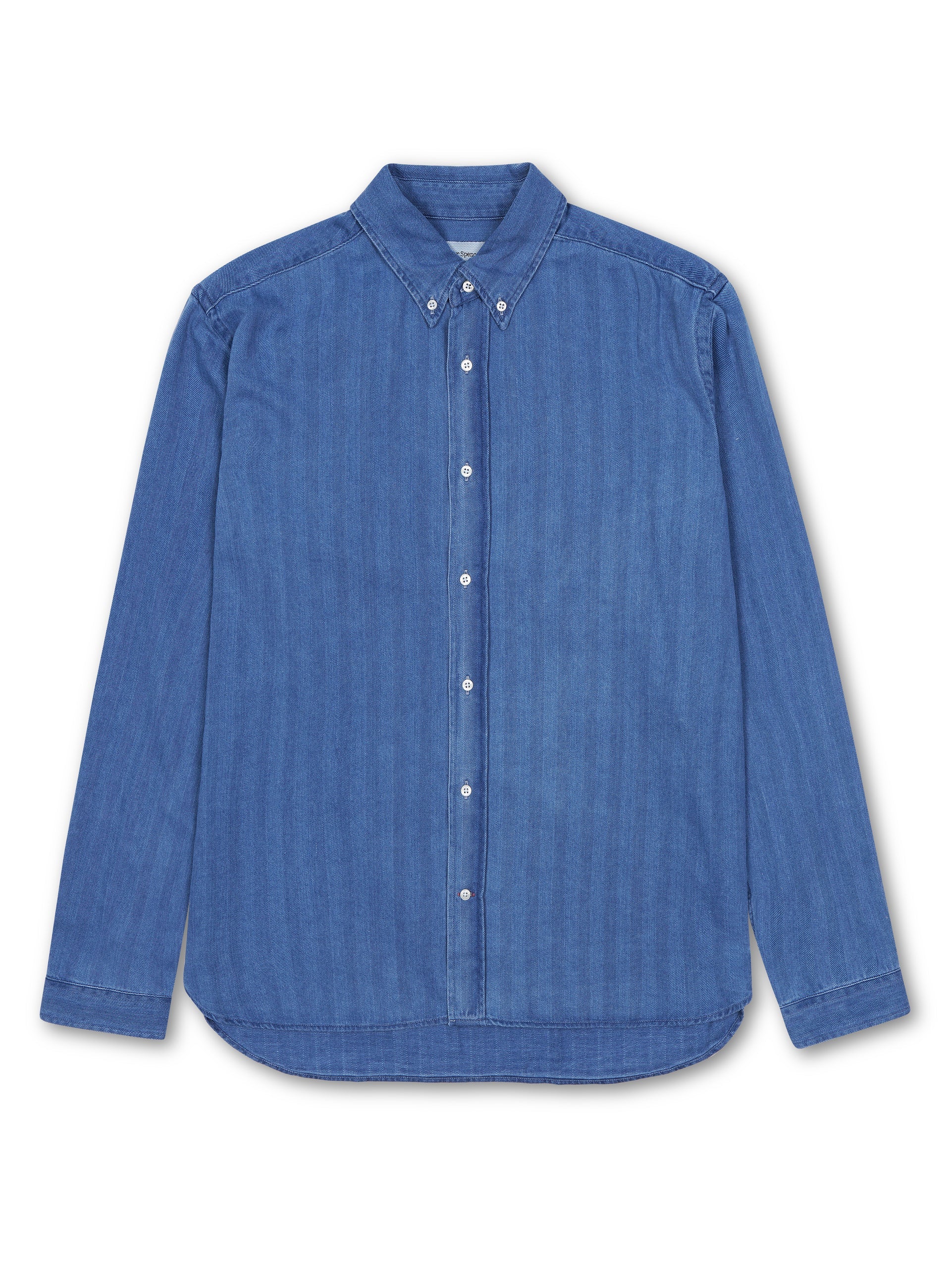 Oliver Spencer Brook Shirt Bosworth Indigo