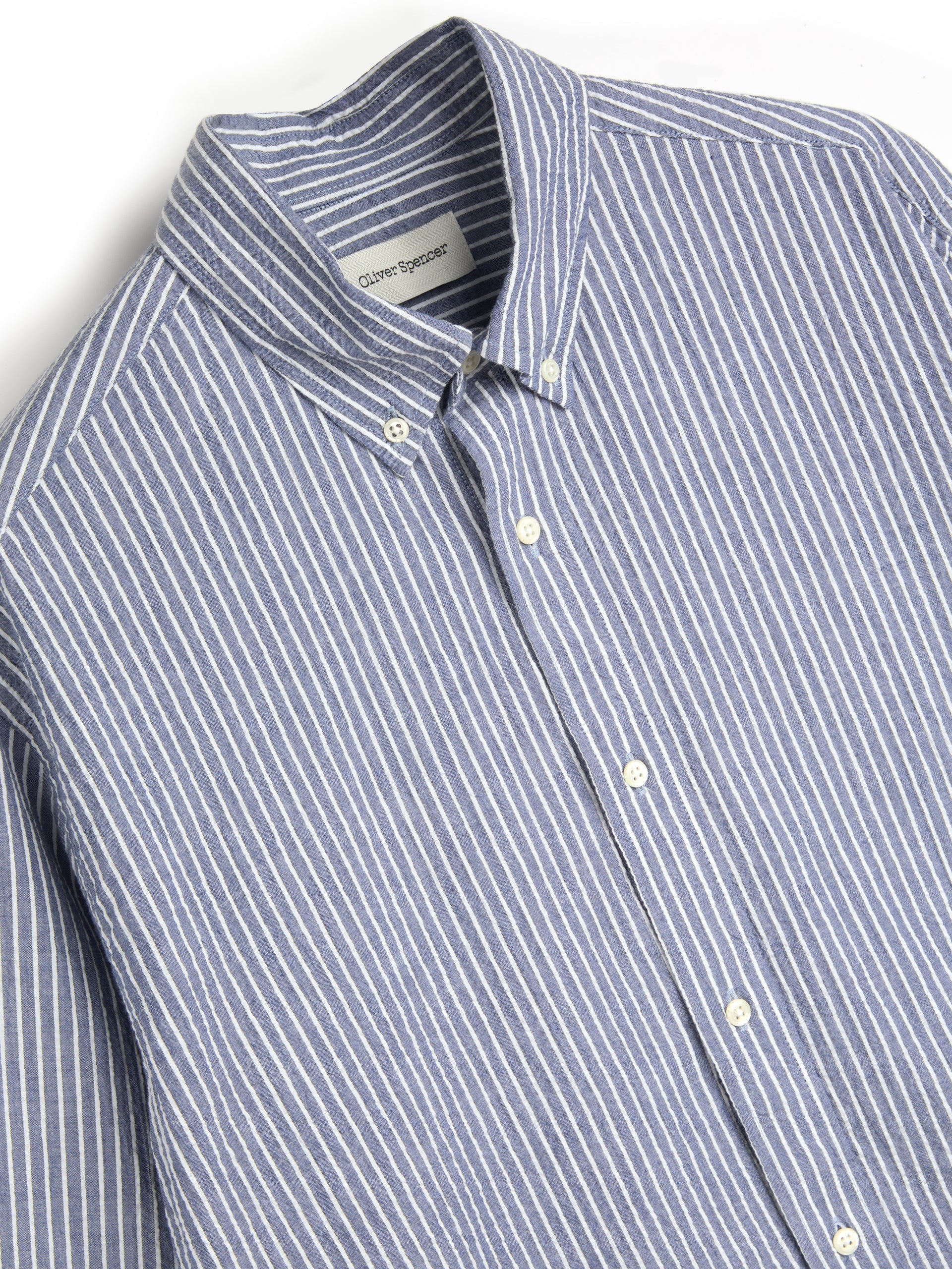 Oliver Spencer Brook Shirt Finch Blue/White