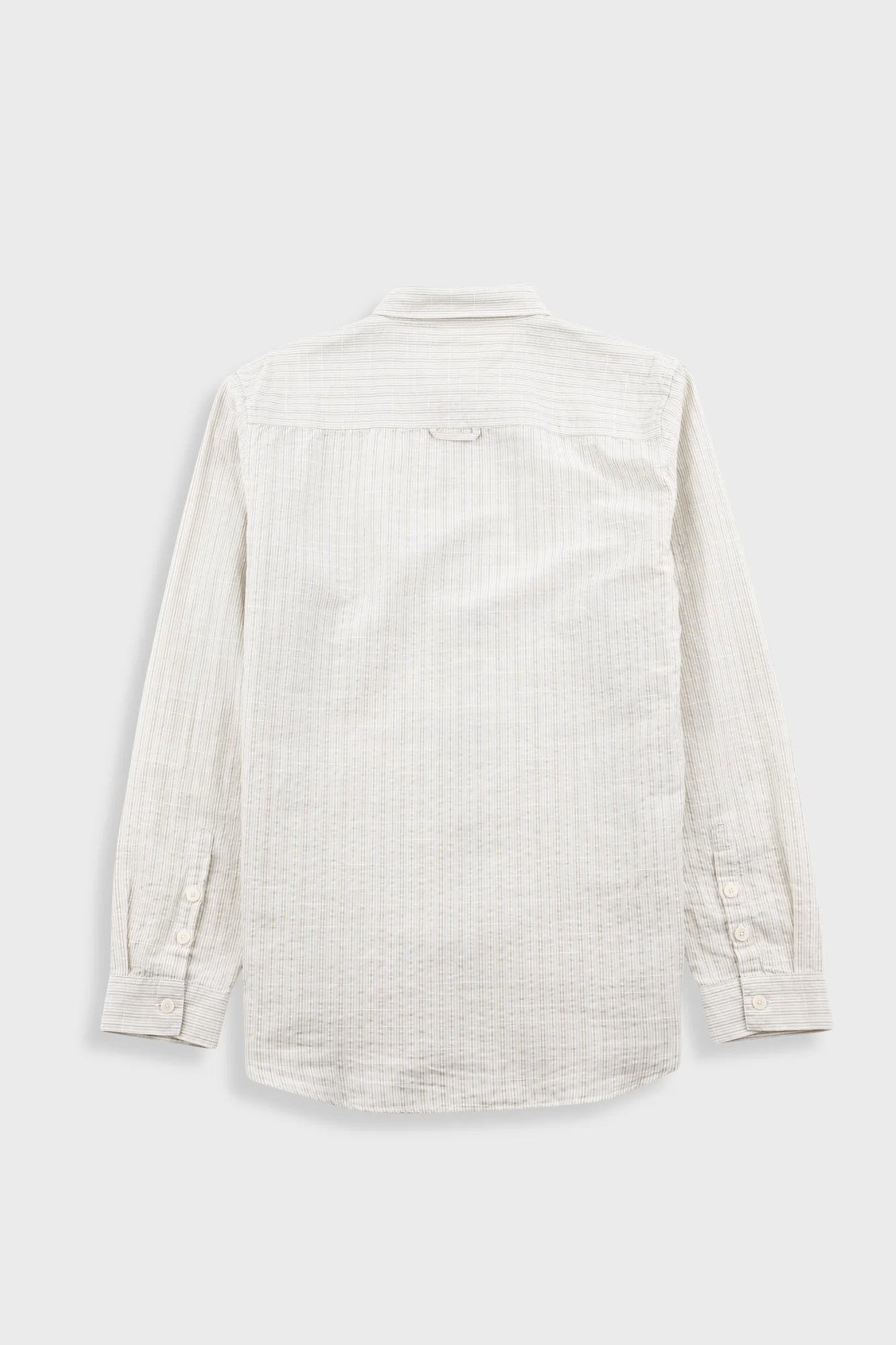 Folk Relaxed Fit Shirt - Sage Microstripe Slub