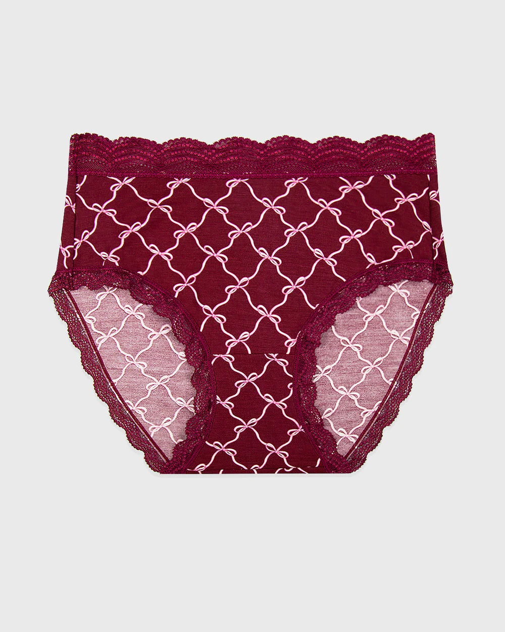 Stripe & Stare High Rise Knicker Single Rouge Bow