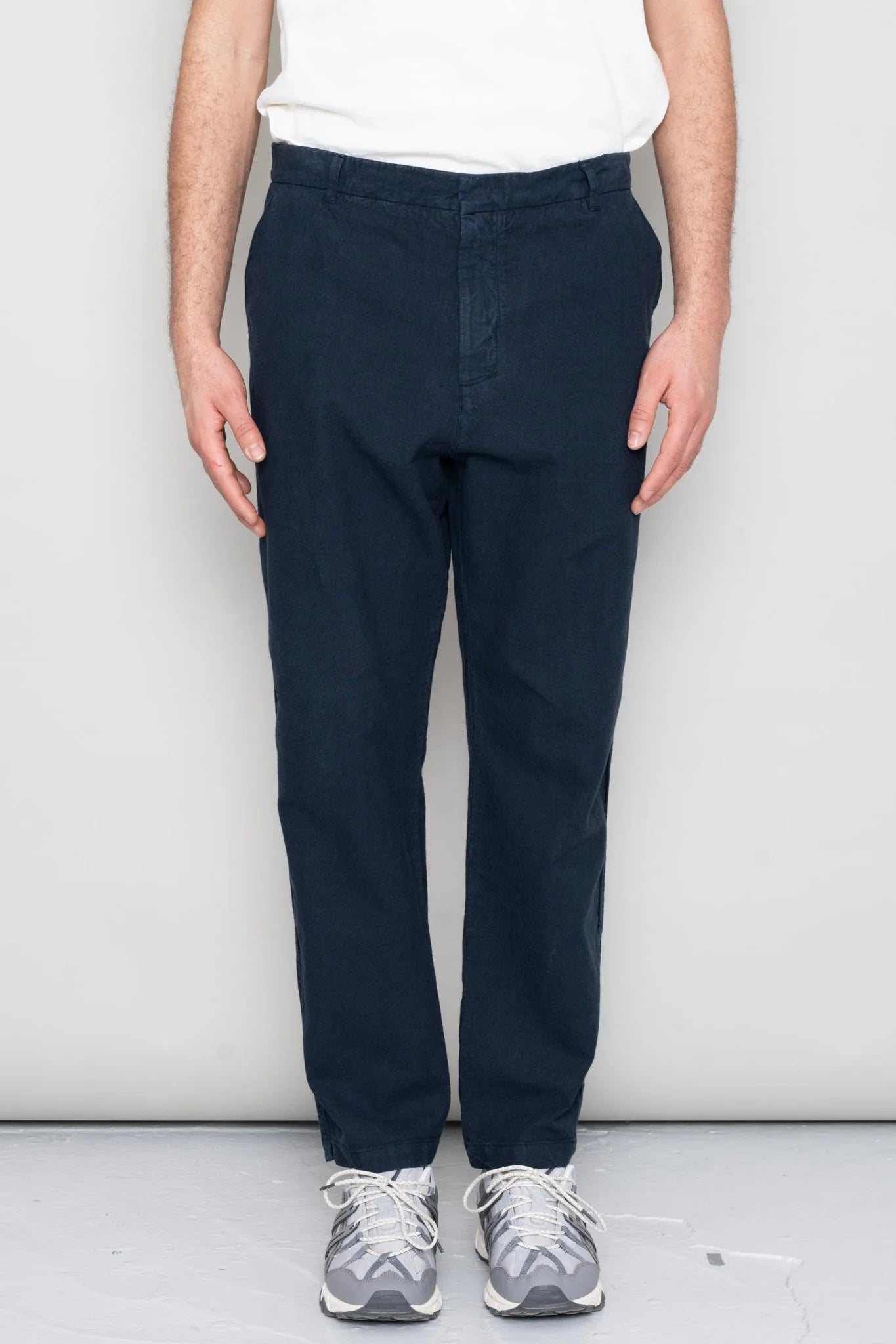 Folk Cotton Linen Trouser Fixed - Soft Navy