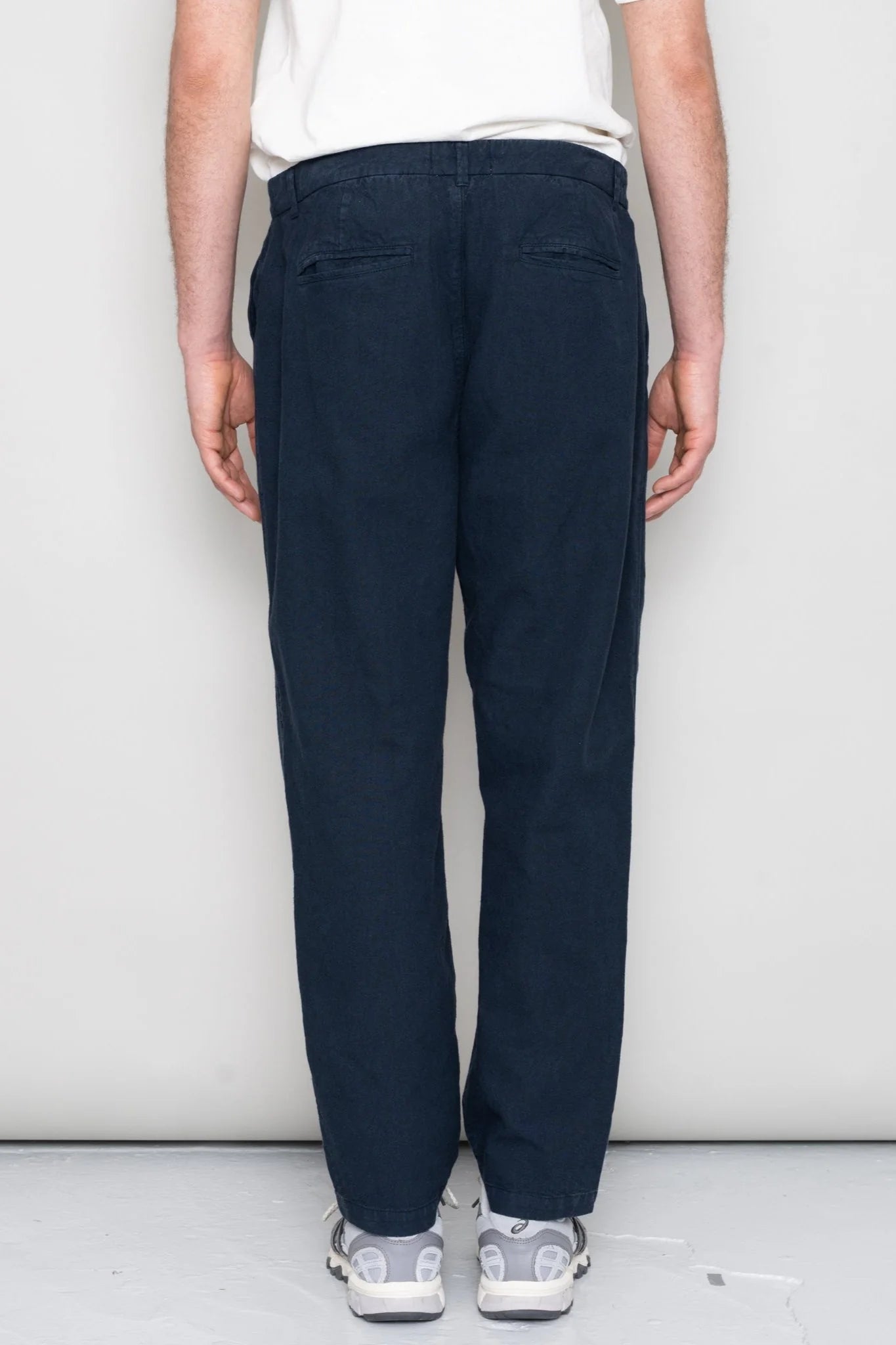 Folk Cotton Linen Trouser Fixed - Soft Navy