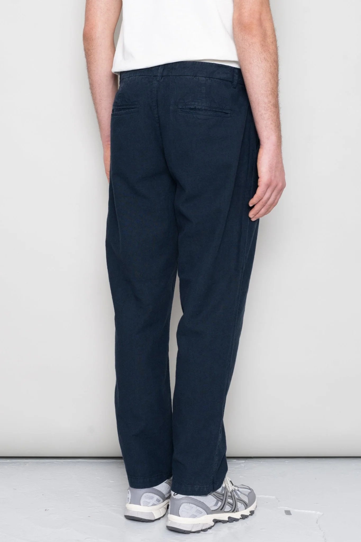 Folk Cotton Linen Trouser Fixed - Soft Navy