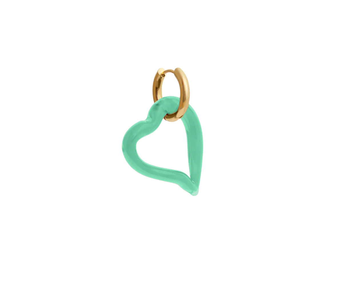 Sandralexandra Heart of Glass Jade Green Earrings