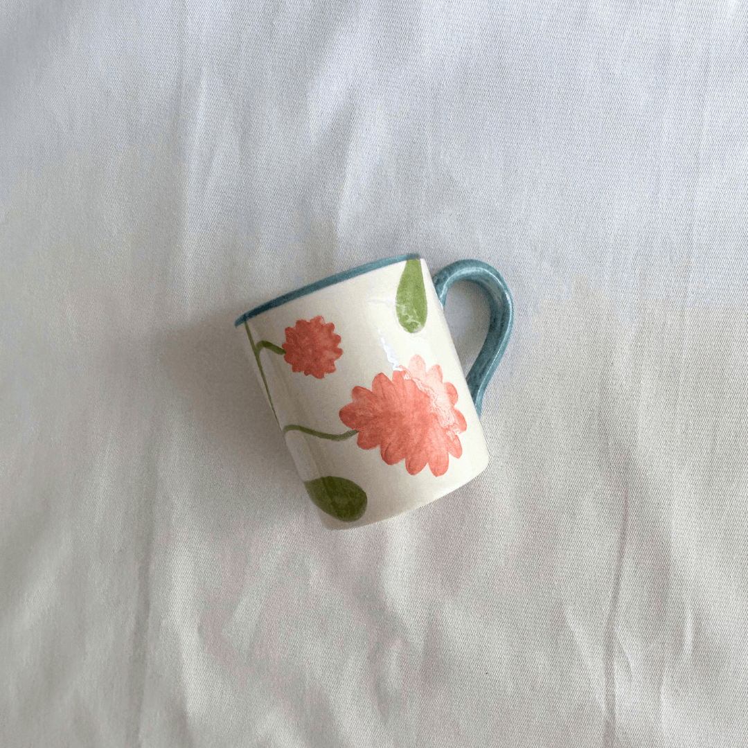 Rose Balimba Colourful Light Blue Flower Mug