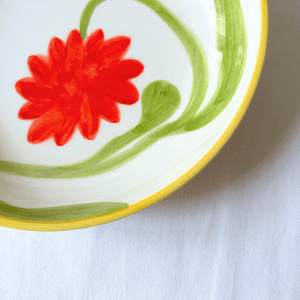 Rose Balimba Hand-painted Flower Pasta Bowl